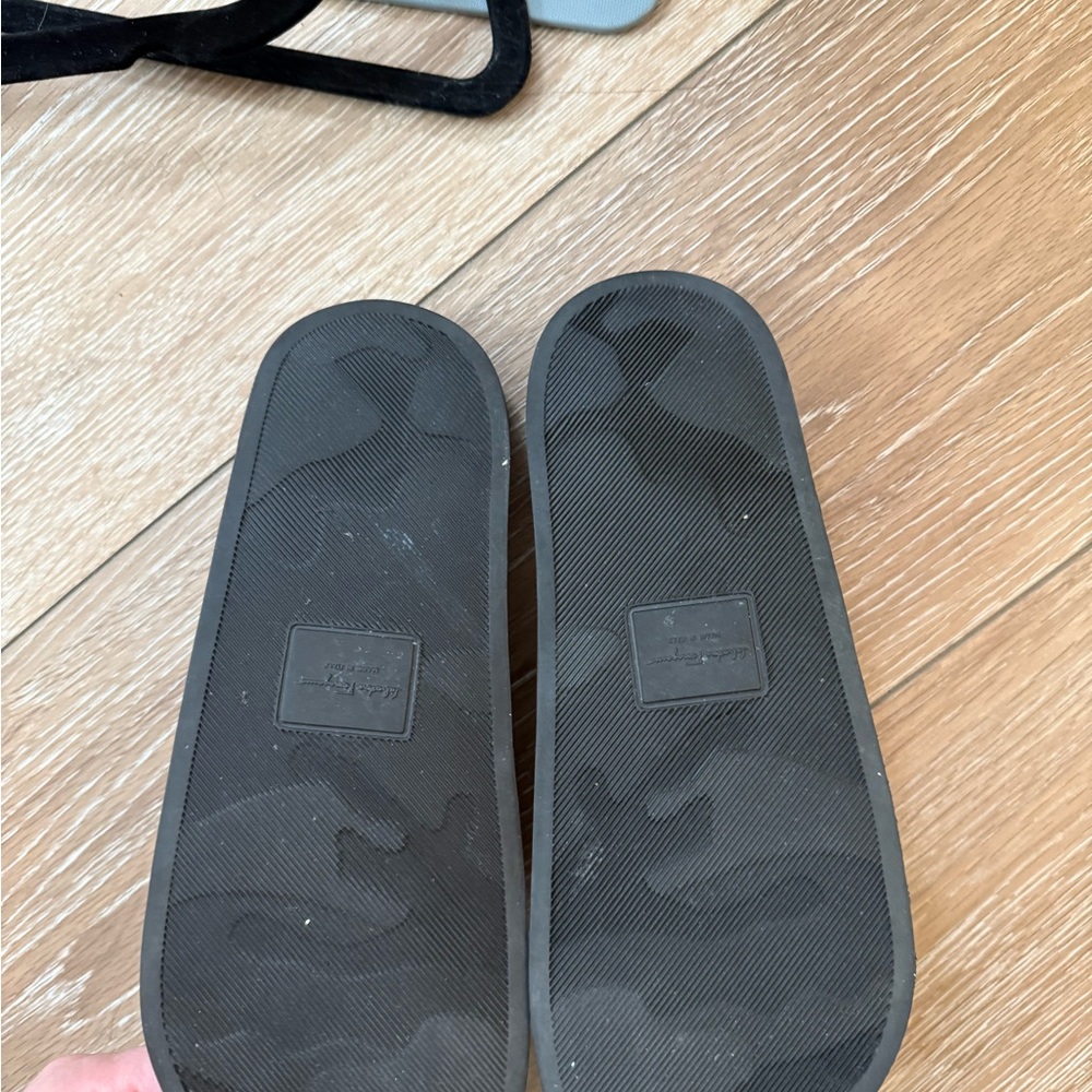 Salvatore Ferragamo Black and White Slides - Picture 3 of 3